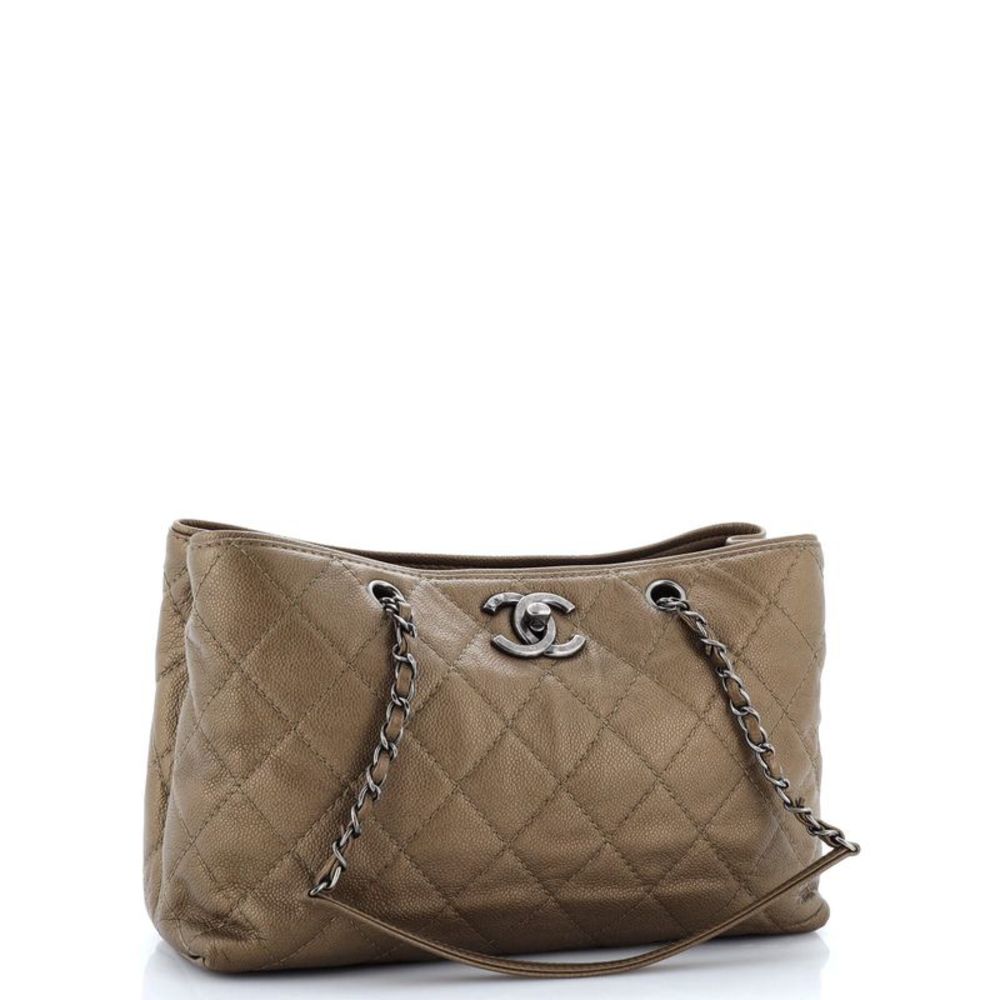 Chanel Be Caviar Tote Quilted Caviar Medium Gold - Picture 2 of 7